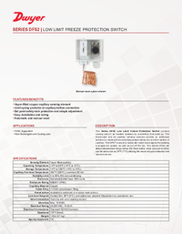 Thumbnail of document Data Sheet - DFS2 Low Limit Freeze Protection Switch